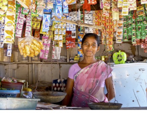 "My husband and I used to be daily wagers. A few years ago, we took a loan of Rs. 30,000 and set up this kirana store. Once we made profits, we even bought a buffalo." "Are you happy with the profits?" "My three children go to school now. So yes, I'm happy." - Resident of Kodada village, E. Godavari